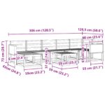 vidaXL Záhradná súprava gaučov 8 pcs Prírodná Pevné akáciové drevo – Obrázok 10