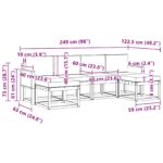 vidaXL Záhradná súprava gaučov 6 pcs Prírodná a béžová Polyester – Obrázok 6