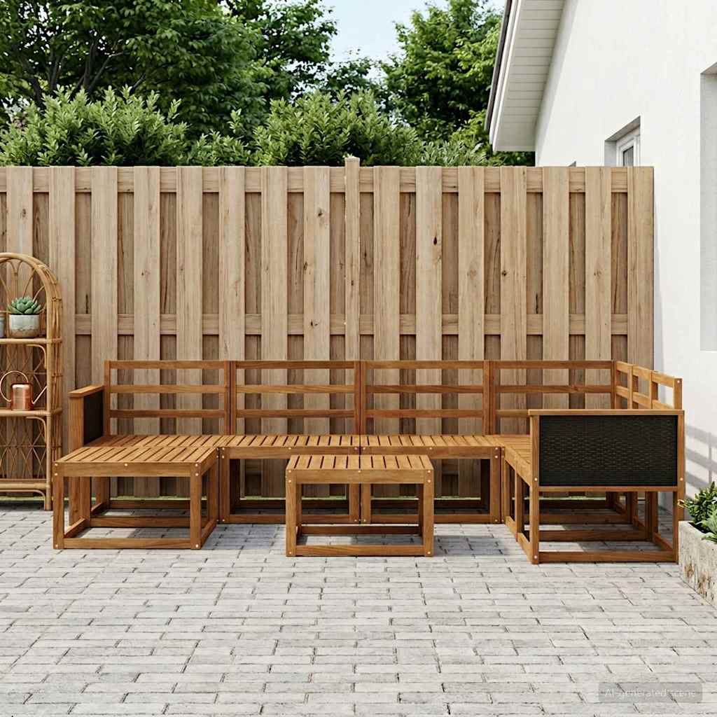 3385460_1.jpg vidaXL Záhradná súprava gaučov 9 pcs Prírodná Pevné akáciové drevo – Obrázok 1