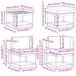 vidaXL Záhradná súprava gaučov s vankúšom 9 pcs Prírodná a krémová – Obrázok 10