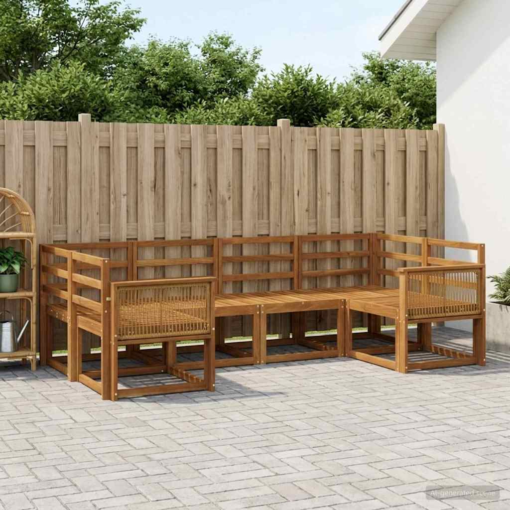 3385495_1.jpg vidaXL Záhradná súprava gaučov 6 pcs Prírodná Pevné akáciové drevo – Obrázok 1