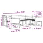 vidaXL Záhradná súprava gaučov 6 pcs Prírodná Pevné akáciové drevo – Obrázok 6