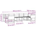 vidaXL Záhradná súprava gaučov 7 pcs Prírodná Pevné akáciové drevo – Obrázok 6