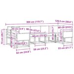 vidaXL Záhradná súprava gaučov s vankúšom 7 pcs Prírodná a krémová – Obrázok 7