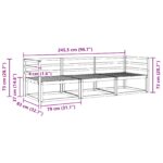 vidaXL Záhradná súprava gaučov 3 pcs Biela 245,5 x 83 x 73 cm – Obrázok 5