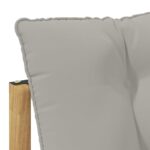 vidaXL Záhradná súprava gaučov 3 pcs Biela a svetlosivá Polyester – Obrázok 5