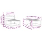 vidaXL Záhradná súprava gaučov 5 pcs Biela 79 x 79 x 37 cm – Obrázok 8