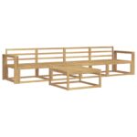 vidaXL Záhradná súprava gaučov 5 pcs Biela 79 x 79 x 37 cm – Obrázok 2