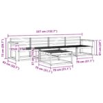 vidaXL Záhradná súprava gaučov 5 pcs Biela 79 x 79 x 37 cm – Obrázok 7