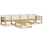 vidaXL Záhradná súprava gaučov 5 pcs Biela 79 x 79 x 37 cm – Obrázok 2