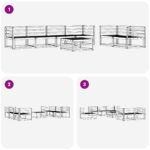 vidaXL Záhradná súprava gaučov 7 pcs Biela – Obrázok 7