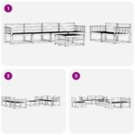 vidaXL Záhradná súprava gaučov 7 pcs Biela – Obrázok 7