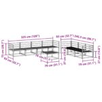 vidaXL Záhradná súprava gaučov 8 pcs Biela – Obrázok 8