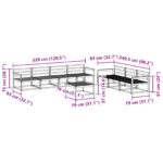 vidaXL Záhradná súprava gaučov 8 pcs Biela – Obrázok 8