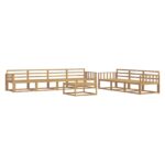 vidaXL Záhradná súprava gaučov 8 pcs Biela – Obrázok 2