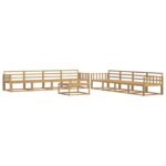 vidaXL Záhradná súprava gaučov 9 pcs Biela 79 x 79 x 37 cm – Obrázok 2