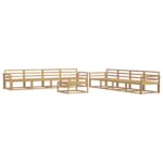 vidaXL Záhradná súprava gaučov 9 pcs Biela 79 x 79 x 37 cm – Obrázok 2