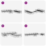 vidaXL Záhradná súprava gaučov 9 pcs Biela 79 x 79 x 37 cm – Obrázok 7
