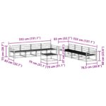 vidaXL Záhradná súprava gaučov 9 pcs Biela 79 x 79 x 37 cm – Obrázok 8