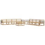 vidaXL Záhradná súprava gaučov 9 pcs Biela 79 x 79 x 37 cm – Obrázok 2