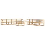 vidaXL Záhradná súprava gaučov 9 pcs Biela 79 x 79 x 37 cm – Obrázok 2