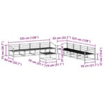 vidaXL Záhradná súprava gaučov 9 pcs Biela 79 x 79 x 37 cm – Obrázok 8