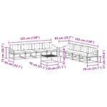 vidaXL Záhradná súprava gaučov 9 pcs Biela a krémová 79 x 79 x 37 cm – Obrázok 7