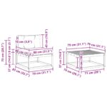 vidaXL Záhradná súprava gaučov 9 pcs Biela a krémová 79 x 79 x 37 cm – Obrázok 8