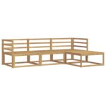vidaXL Záhradná súprava gaučov 4 pcs Biela 245,5 x 162,5 x 73 cm – Obrázok 2