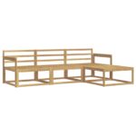 vidaXL Záhradná súprava gaučov 4 pcs Biela 249,5 x 162,5 x 73 cm – Obrázok 2