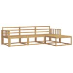 vidaXL Záhradná súprava gaučov 4 pcs Biela 249,5 x 162,5 x 73 cm – Obrázok 2