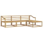 vidaXL Záhradná súprava gaučov 4 pcs Biela 245,5 x 162,5 x 73 cm – Obrázok 2