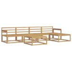 vidaXL Záhradná súprava gaučov 6 pcs Biela 79 x 79 x 37 cm – Obrázok 2