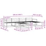 vidaXL Záhradná súprava gaučov 6 pcs Biela 79 x 79 x 37 cm – Obrázok 8
