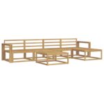 vidaXL Záhradná súprava gaučov 6 pcs Biela 79 x 79 x 37 cm – Obrázok 2