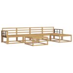 vidaXL Záhradná súprava gaučov 6 pcs Biela 79 x 79 x 37 cm – Obrázok 2
