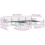 vidaXL Záhradná súprava gaučov 6 pcs Biela 79 x 79 x 37 cm – Obrázok 8