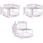 vidaXL Záhradná súprava gaučov 6 pcs Biela 79 x 79 x 37 cm – Obrázok 9