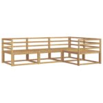 vidaXL Záhradná súprava gaučov 4 pcs Biela 245,5 x 166,5 x 73 cm – Obrázok 2