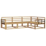 vidaXL Záhradná súprava gaučov 4 pcs Biela 247,5 x 168,5 x 73 cm – Obrázok 2