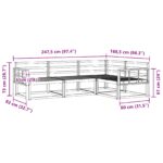 vidaXL Záhradná súprava gaučov 4 pcs Biela 247,5 x 168,5 x 73 cm – Obrázok 6