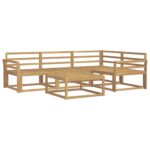 vidaXL Záhradná súprava gaučov 5 pcs Biela 79 x 79 x 37 cm – Obrázok 2