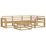 vidaXL Záhradná súprava gaučov 5 pcs Biela 79 x 79 x 37 cm – Obrázok 2