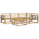 vidaXL Záhradná súprava gaučov 5 pcs Biela 79 x 79 x 37 cm – Obrázok 2