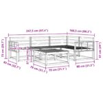vidaXL Záhradná súprava gaučov 5 pcs Biela 79 x 79 x 37 cm – Obrázok 8