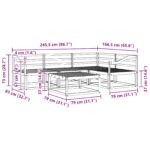 vidaXL Záhradná súprava gaučov 5 pcs Biela 79 x 79 x 37 cm – Obrázok 8