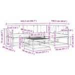 vidaXL Záhradná súprava gaučov 5 pcs Biela a krémová 79 x 79 x 37 cm – Obrázok 7