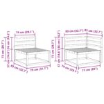 vidaXL Záhradná súprava gaučov 5 pcs Biela 325 x 166,5 x 73 cm – Obrázok 8