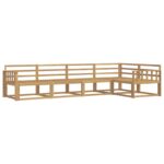 vidaXL Záhradná súprava gaučov 5 pcs Biela 327 x 168,5 x 73 cm – Obrázok 2