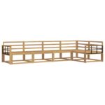 vidaXL Záhradná súprava gaučov 5 pcs Biela 327 x 168,5 x 73 cm – Obrázok 2